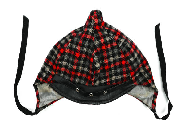 Children's retro hat, on an isolated white background