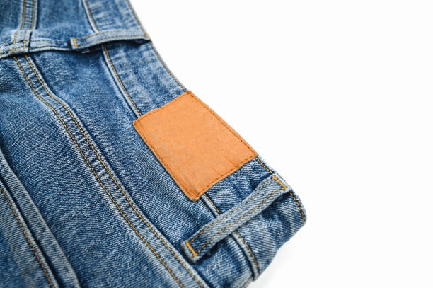 istock Blank space on the label on jeans 1305144266