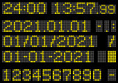 Digital clock date image material collection