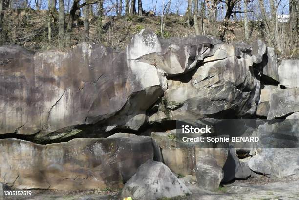 Sandstone Quarry Stock Photo - Download Image Now - Quarry, Rock - Object, Textured
