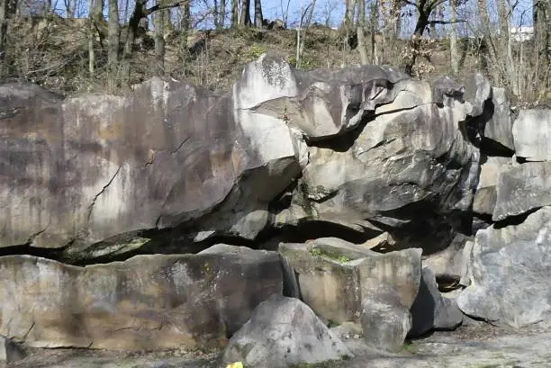 a sandstone quarry in Essonne in the Paris region near Orsay