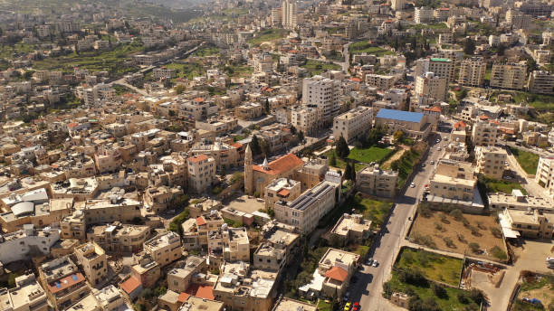 istock Aerial view over Bethlehem City, Palestinian Authority 1305152598