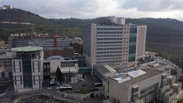 istock Hadassah ein kerem Hospital in Jerusalem mountains, aerial view 1305153082