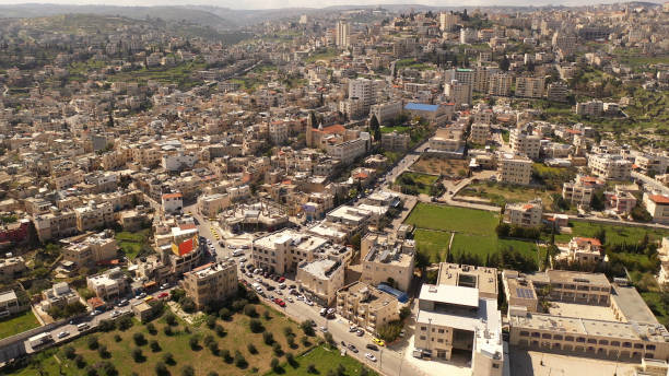 istock Aerial view over Bethlehem City, Palestinian Authority 1305153113
