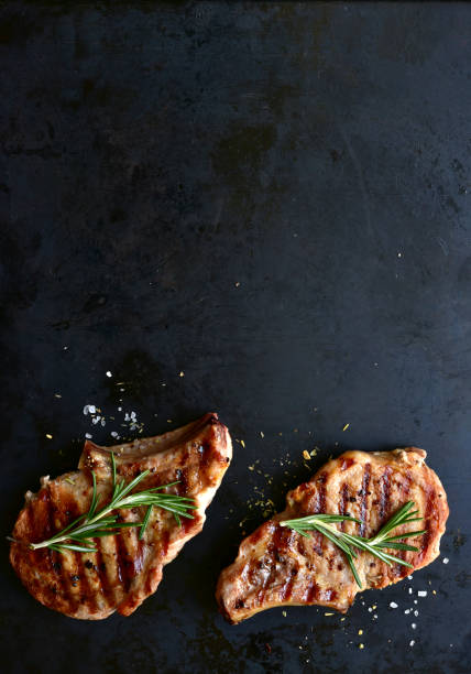 istock Grilled pork loin on a bone 1305153852