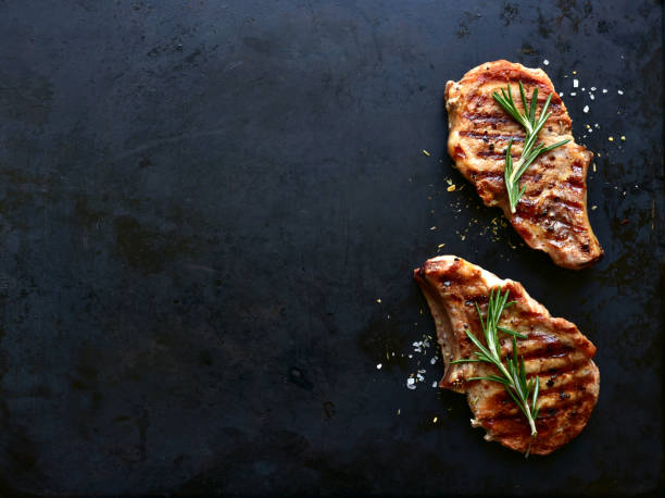 istock Grilled pork loin on a bone 1305154640