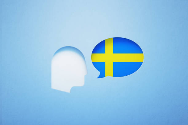 Swedish flag with fabric structure
