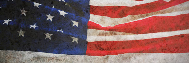 istock American flag on a brown table 1305161157