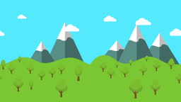 Landscape With Mountains Animation2d Animation Animated Background Stock  Video - Download Video Clip Now - iStock