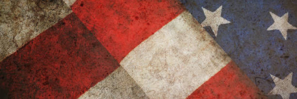 istock Close-up of folded American flag 1305161950