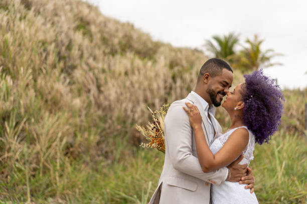istock Portrait couple in honeymoon 1305164518