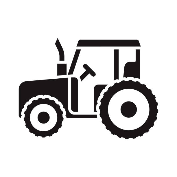 ilustrações de stock, clip art, desenhos animados e ícones de tractor transportation glyph icon - tractor agricultural machinery agriculture commercial land vehicle