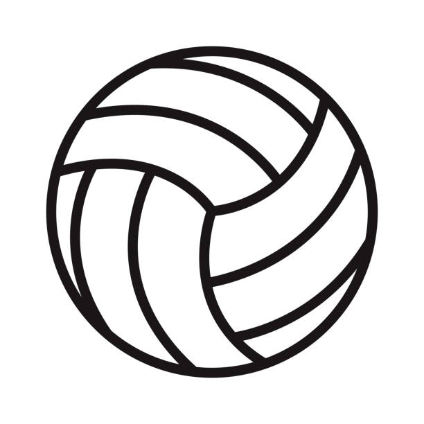 volleyball-sport-glyphen-symbol - volleying stock-grafiken, -clipart, -cartoons und -symbole