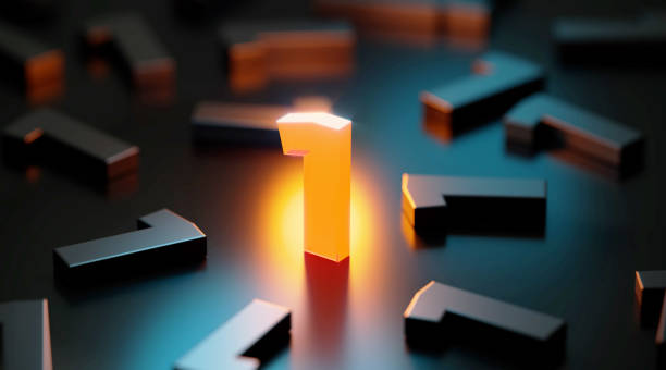istock Yellow Number One Glowing Amid Black Number Ones On Black Background 1305169579