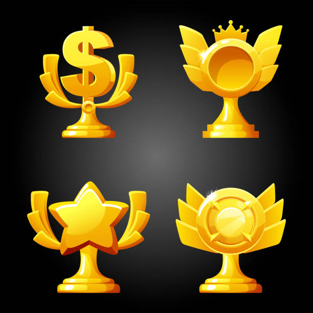 istock Gold luxury figurines awards for the game. 1305172325
