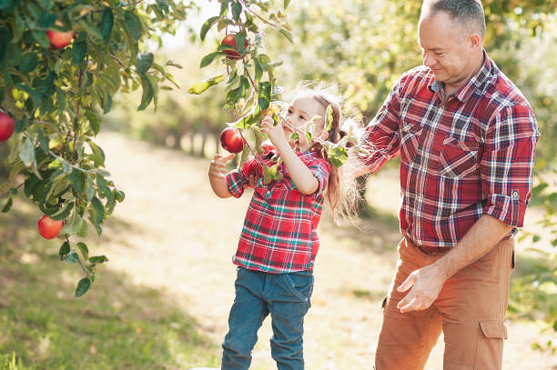 istock Girl with Apple in the Apple Orchard 1305172818