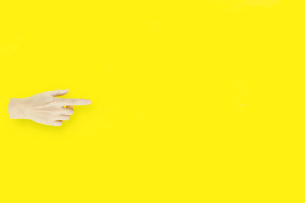 istock Hand making gesture by single index finger. Hand sign. Index Finger Pointing Forward 1305174510
