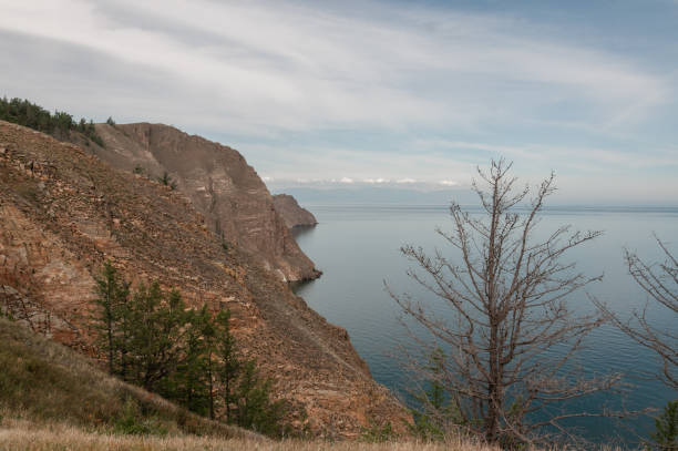 istock View from a high cliff to Lake Baikal and the coastline 1305176607