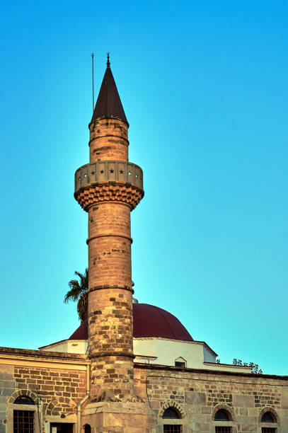istock Turkish mosque with minaret in Kos 1305184163