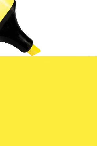 istock Yellow Marker painting large background, isolated macro perspective 1305189232