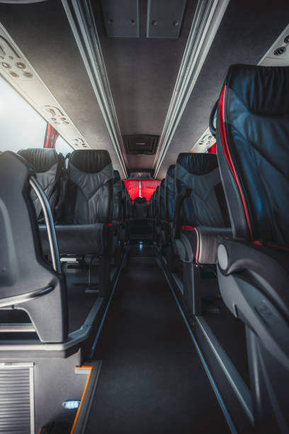 istock The interior of an intercity bus 1305209098
