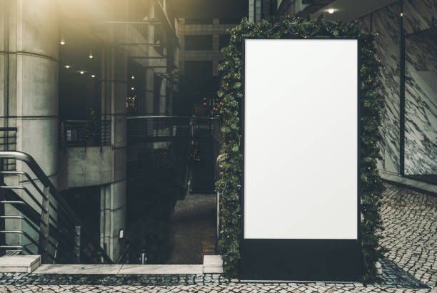 istock Poster mockup near a mall entrance 1305215468