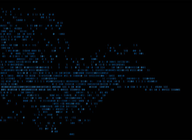 緩いバイナリコードパターン - network security computer backgrounds binary code点のイラスト素材／クリップアート素材／マンガ素材／アイコン素材