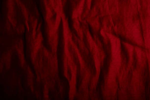 istock Grooved of red fabric abstract 1305228645
