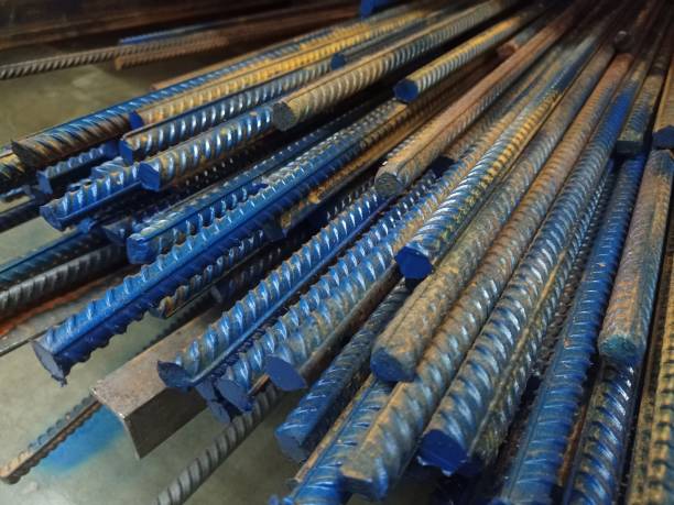 istock Iron bars in a heap. Metal for construction. 1305229379