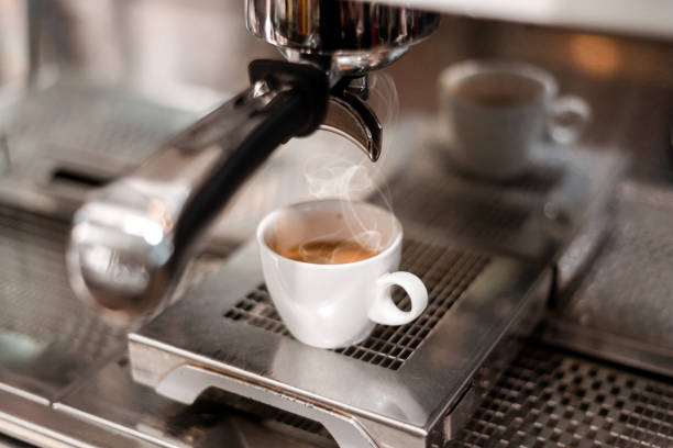 istock Glass of coffee on the table 1305229497