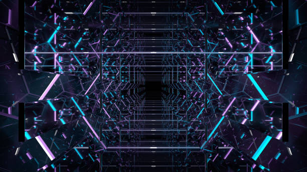 istock Futuristic Tunnel with Neon Lights 1305230256