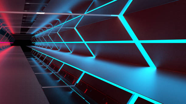 istock Futuristic Tunnel with Neon Lights 1305230258