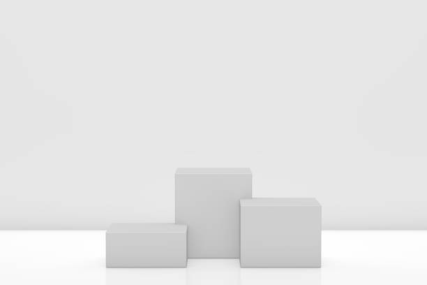 istock 3D White Empty Product Stand. Winner Podium 3D Rendering 1305232601