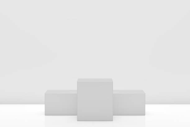 istock 3D White Empty Product Stand. Winner Podium 3D Rendering 1305232623