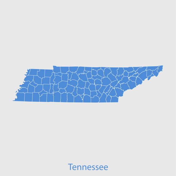 Tennessee map vector of Tennessee map tennessee stock illustrations