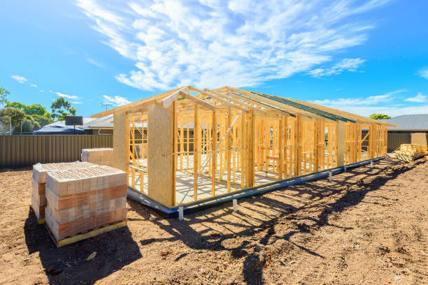 istock New Australian house timber frame installation 1305240267