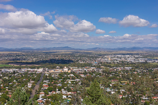 Aerial view over Tamworth, NSW, Australia