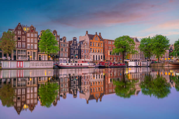 istock Downtown Amsterdam city skyline. Cityscape  in Netherlands 1305242926