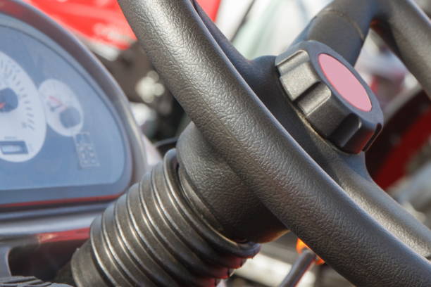 istock Steering wheel in vehicle or other agricultural machine 1305243317
