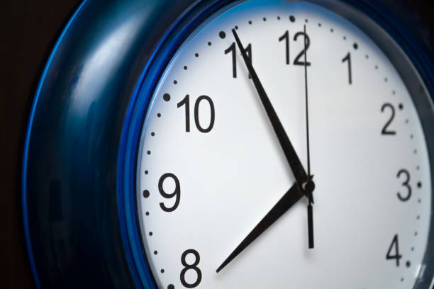 istock The dial on the clock shows the time 1305248859