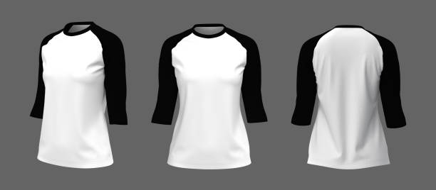 istock Half-sleeves raglan t-shirt mockup 1305253947