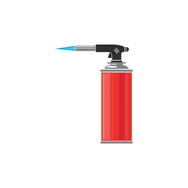 Vector illustration of gas torch bottle icon vector illustration design template