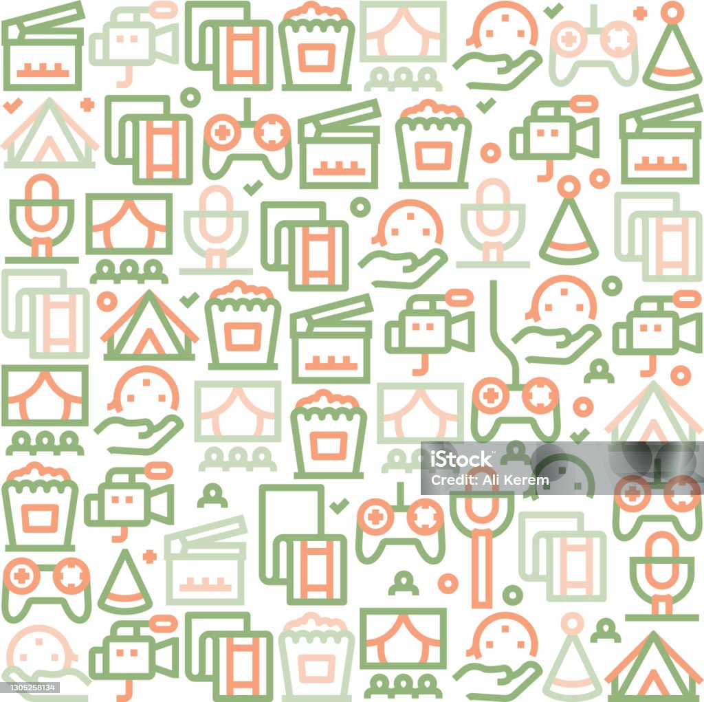 Entertainment Pattern Stock Illustration - Download Image Now - Art ...
