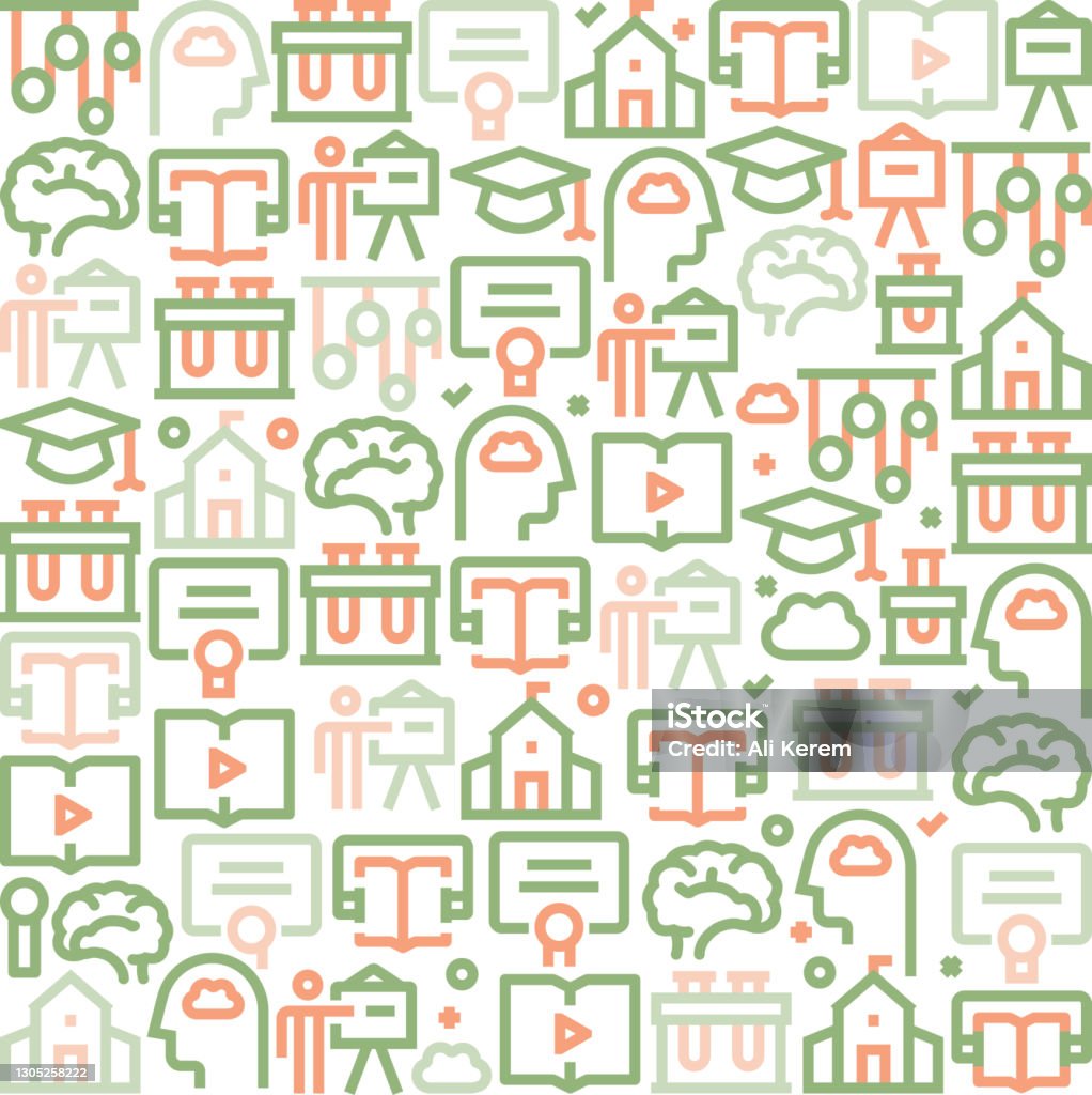 Educitational Pattern Education Pattern Stock Illustration - Download Image Now - Back to ...