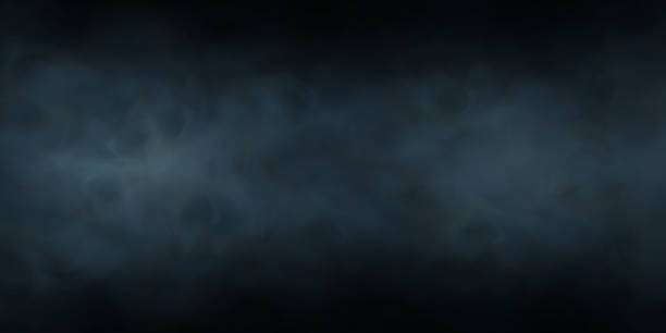 istock Natural smoke or fog effect on a black transparent background 1305259386
