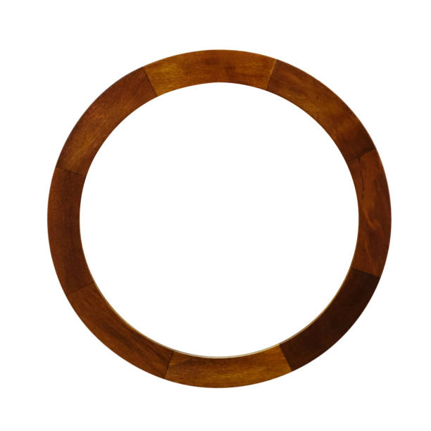 istock round wooden frame isolated on white background 1305266770