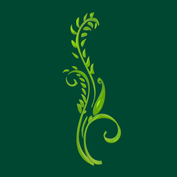 Plant symbol on green background.