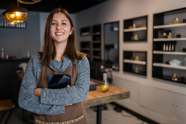 istock Portrait of Young perfume store owner 1305267736