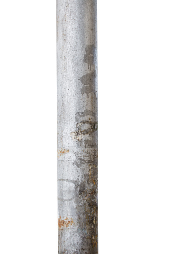 metal pole isolated on white background