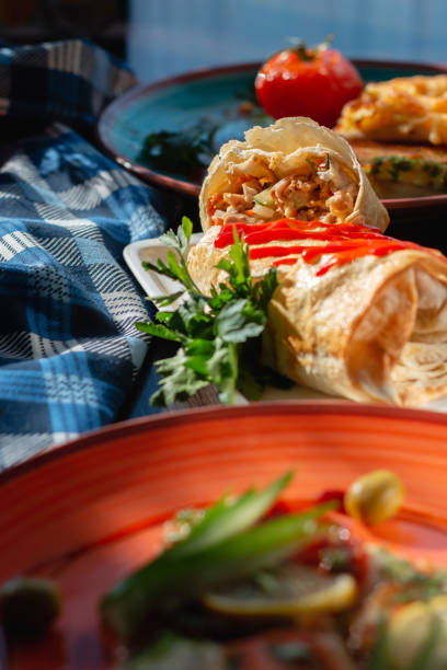 istock Shawarma and sauce at the buffet 1305272157